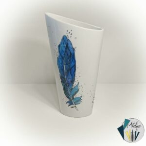 Vase asymétrique Plumes