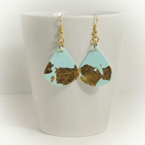 boucles triangulaires bleu glacial