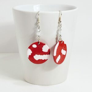 boucles rouge et blanc