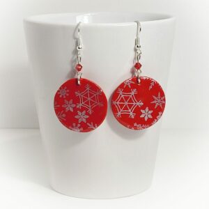 boucles rouges et flocons